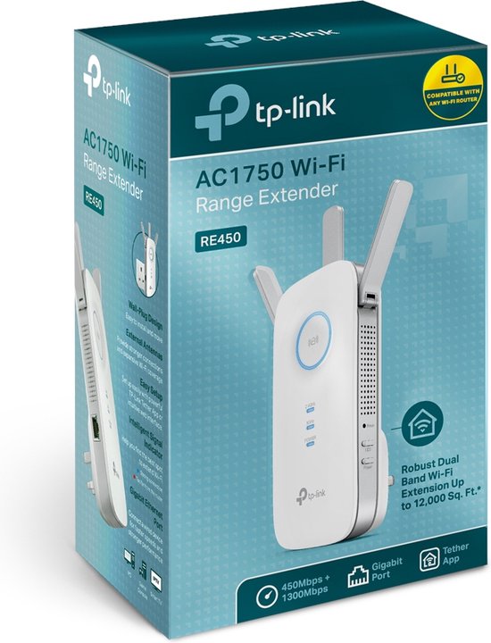 TP-Link RE450 - WiFi Repeater - Range Extender - 1750 Mbps