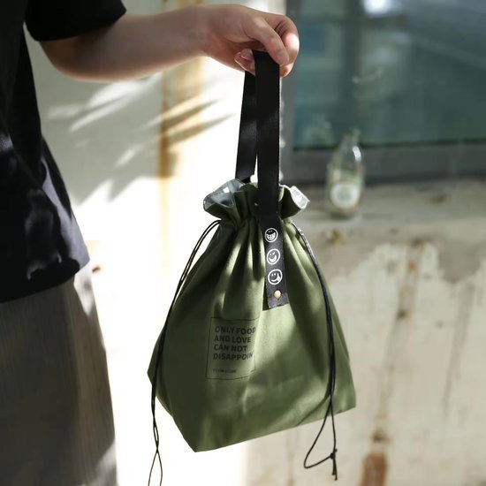 Lopoleis® Lunchtas - Koeltas - Picknicktas - Koelzak - Waterdicht - Coolbag - Lunch bag - Koeltasje - Koeltas lunch - Koeltasje Klein - Donker Groen van Lopoleis — afbeelding 5