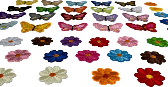 16 Stuks Patches Om Op Te Strijken, Bloemen Applicaties Naaien Vlinderpatroon Strijkpatches Geborduurde Ijzeren Opstrijkpatches Voor Diy Jeans T Shirt 1126146169
