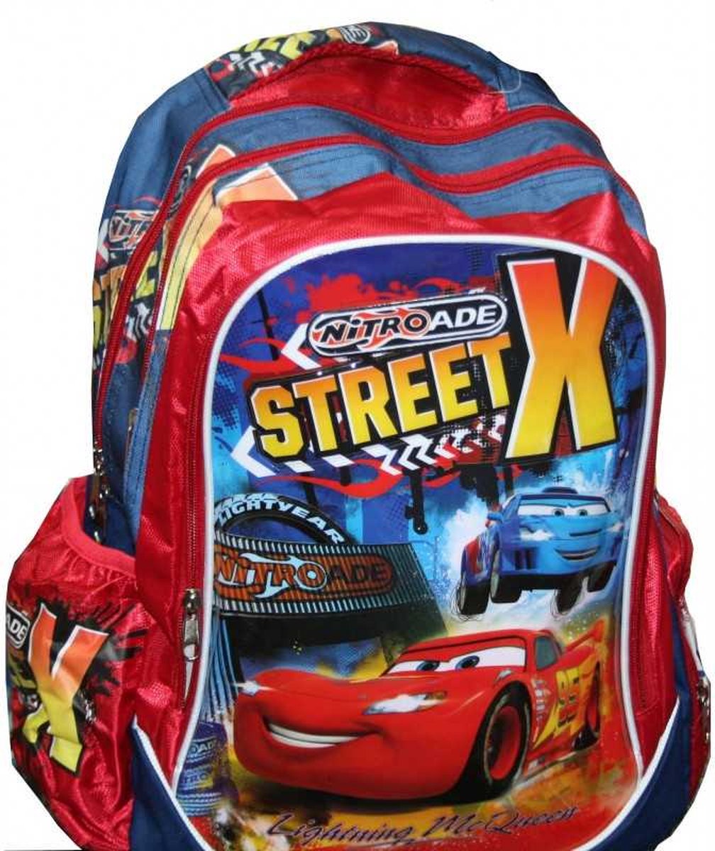 Disney - Cars - Rugzak - 46 cm hoogte - 3 vakken - A4 map formaat - Kwalitatief Hoogwaardig model