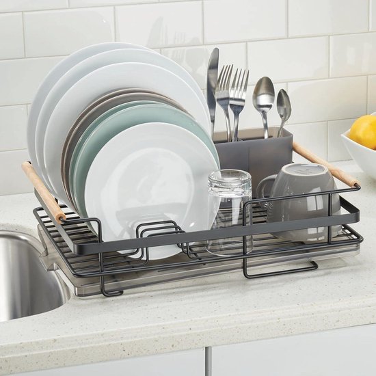 Zwart metalen afdruiprek met lekbak kopen? Slim gekozen