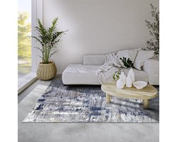 Flycarpets Elle Decoration - Imagination - Laagpolig Vloerkleed - Malard - Blauw / Beige - 160x230 cm