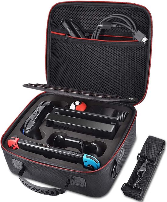 BOTC Case Geschikt voor Nintendo Switch - Beschermhoes - Opbergtas - Portal case - opbergcase - Draagbare Opbergtas Koffer - Zwart