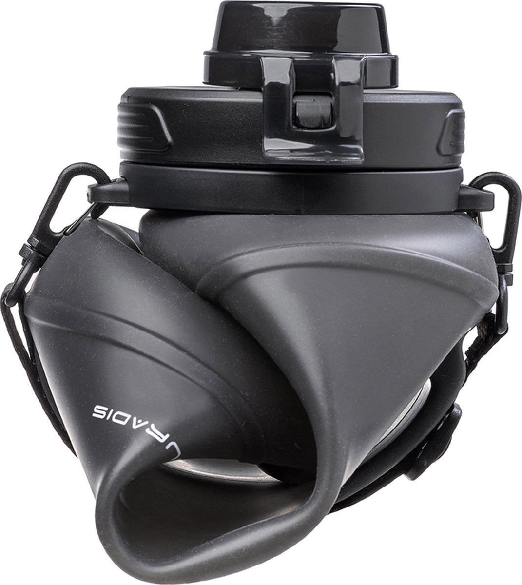 Duradis - Opvouwbare waterfles - Drinkfles - Waterzak - Duurzaam - Siliconen - 2000 ml - Zwart — cadeau in Sport & Outdoor - foto 4