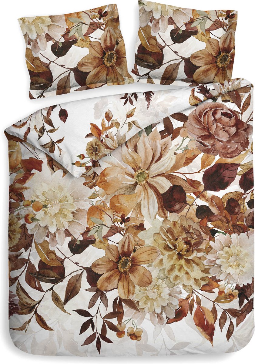 Heckettlane Selina Dekbedovertrek - Lits-jumeaux - Katoensatijn - 240x200-220cm - Wit