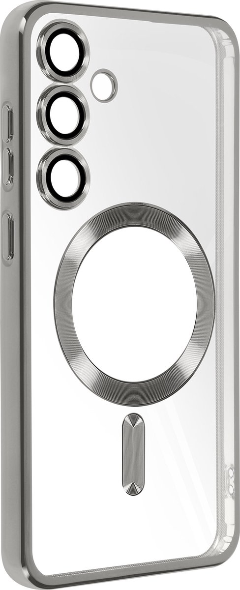 Avizar Magsafe-hoes Geschikt voor Samsung Galaxy S24 Plus Chroom, Zilver