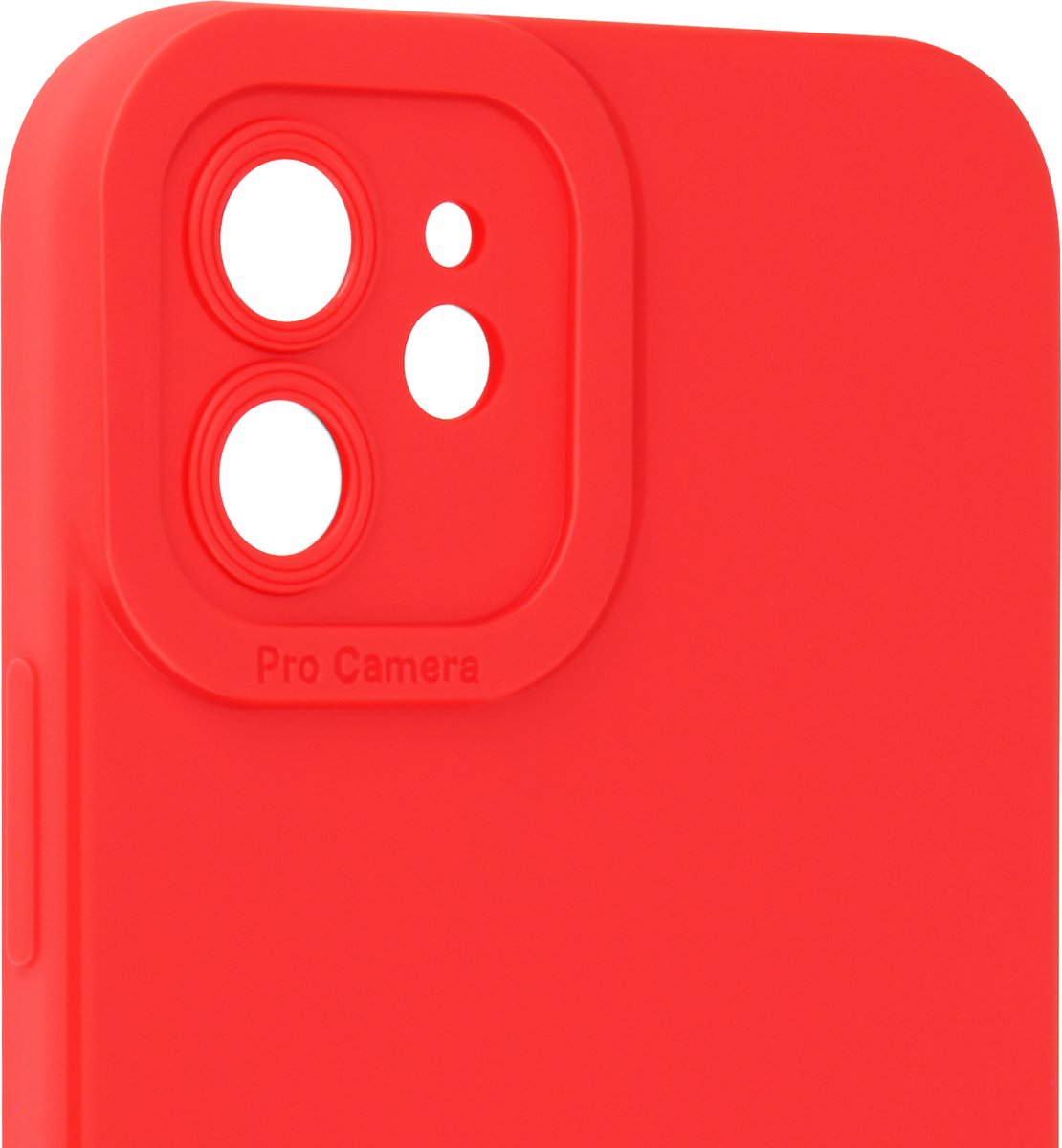 Hoes Geschikt voor iPhone 12 Mat Beschermde Camera, Rood