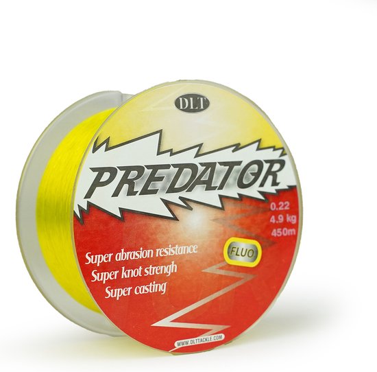 DLT Predator Fluo | Ligne de pêche en nylon | 0,20 mm | 500m