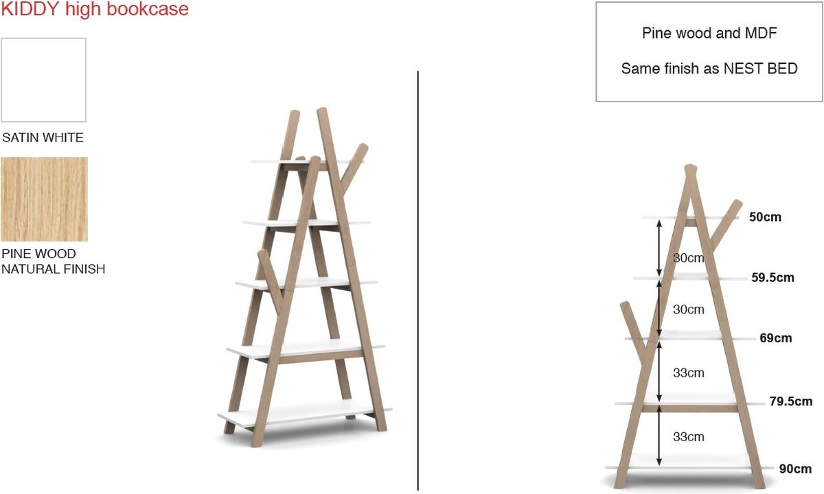Vipack boekenkast Kddy