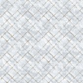 Papier Peint Homestyle Carrelage bleu et taupe