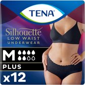 Tena Silhouette Plus Noir - Lage taille Medium - 1 pak van 12 stuks