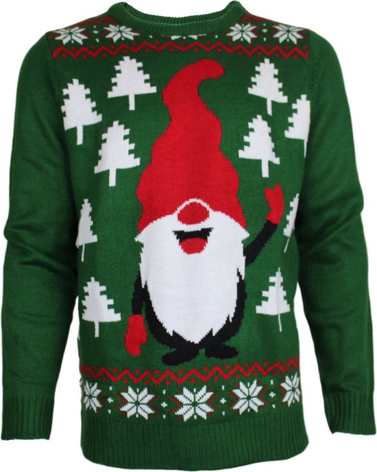 Foute Kersttrui Gnoom Pullover Heren Maat XXL Groen