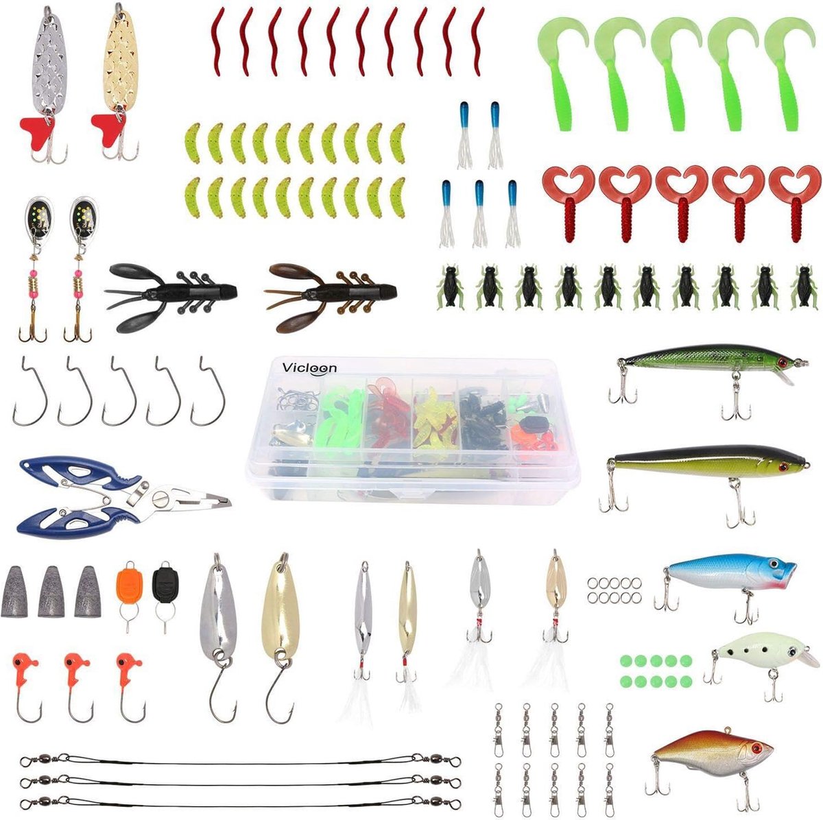 Vissersuitrusting Set - Visspullen - 120 stukken - Voor Zoetwater Vissen - Complete Kit voor Succesvolle Hengelsport