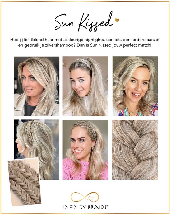 Infinity Braids - Braidies - Set van 3 Clip-in Vlechtjes - Lizzy, Jolie ...