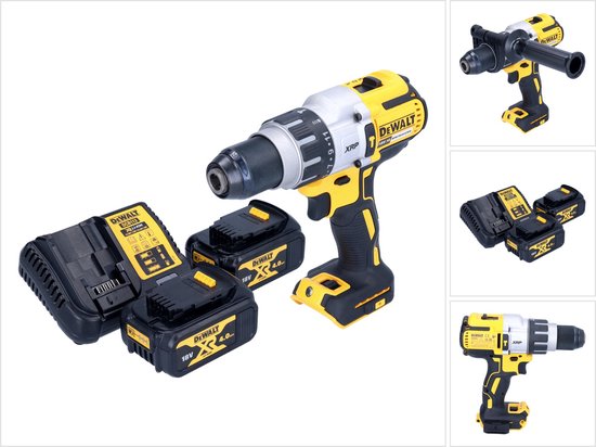 DeWalt DCD 996 M2 accu-klopboormachine 18 V 95 Nm borstelloos + 2x accu 4,0 Ah + oplader