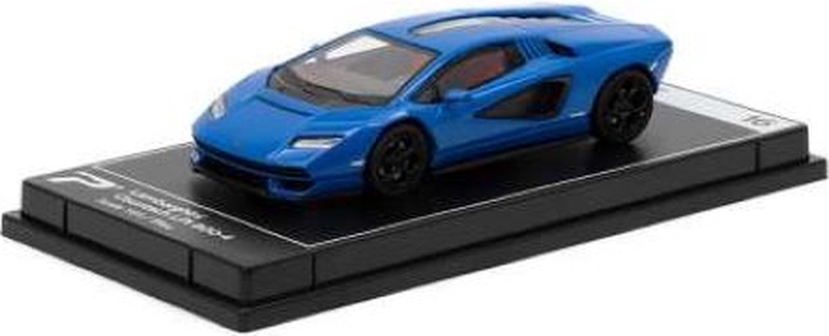 Lamborghini Countach LPI 800-4 Blauw 1-64 Hypercar League Collection Postercars lengte 7 cm