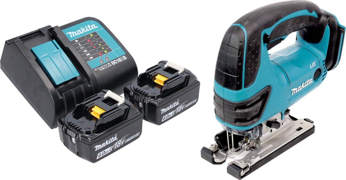 Makita DJV 180 SGX accu-decoupeerzaag 18 V 135 mm + 2x accu 6,0 Ah + oplader