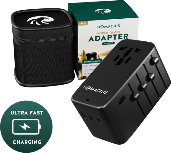 Nomadius® Wereldstekker PRO
