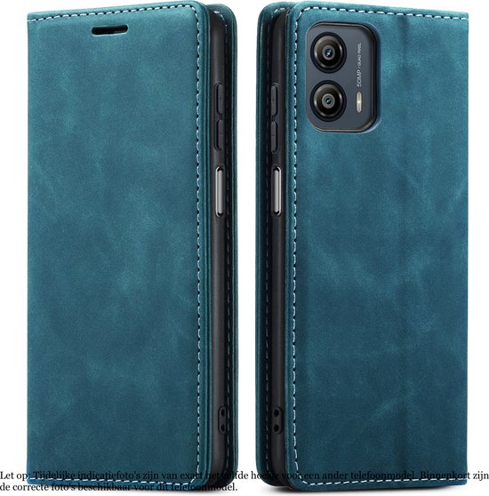Étui adapté pour Xiaomi Poco F6 - Book Case Cuir Slimline Blauw