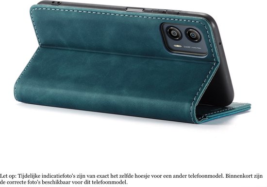 Étui adapté pour Xiaomi Poco F6 - Book Case Cuir Slimline Blauw