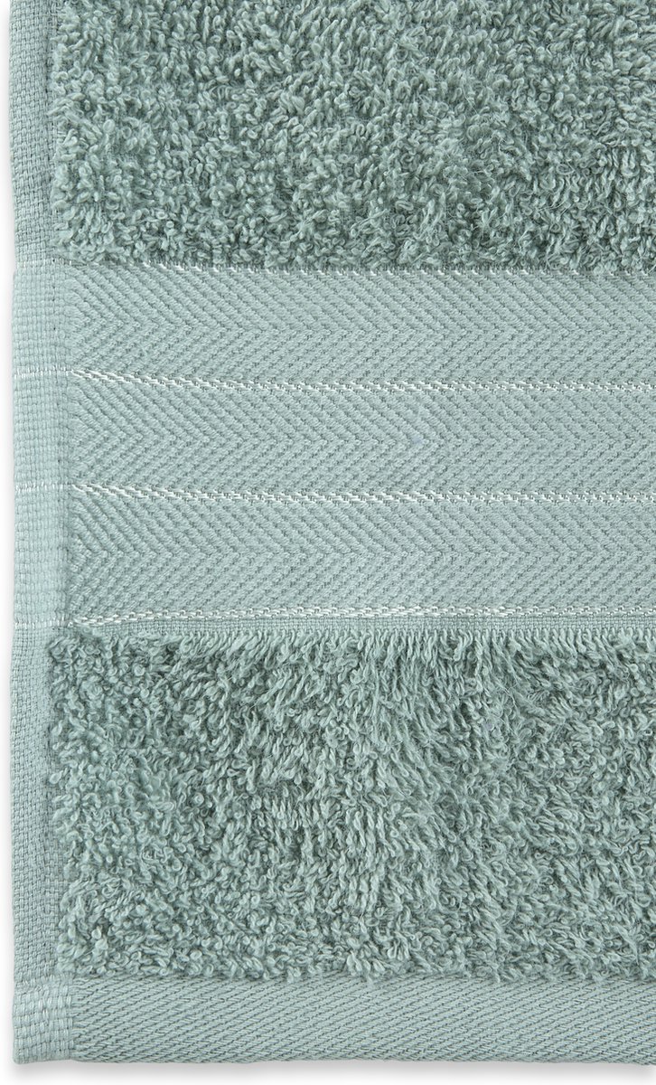 Good Morning uni handdoek effen kleur - Handdoekenset 8 - Olijfgroen - Badstof