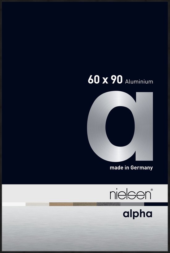 HaakDesign smalle fotolijst Alena Aluminium Alu-fotolijst 60 x 90 cm Aluminium naturel fotolijst, cadeau-idee