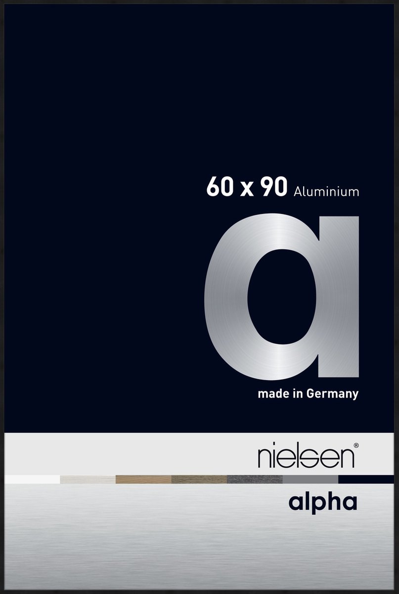 Nielsen Alpha Aluminium Wissellijst Black Matt 60x90cm Matzwart