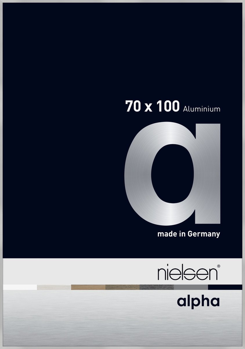 Nielsen Alpha Aluminium Wissellijst Frosted Silver 70x100cm Aluminium-zilver
