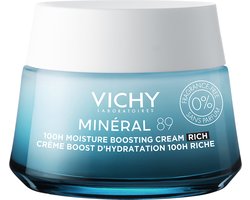 Vichy Minéral 89 100U Hydraterende Rijke Crème Zonder Parfum - Voor een normale tot droge huid - 50ml