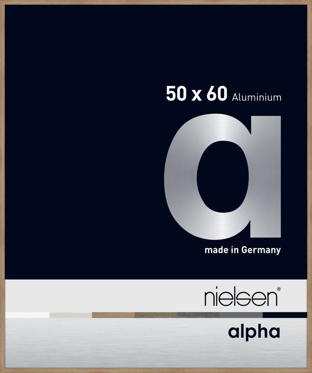 Nielsen Alpha Aluminium Wissellijst Oak 50x60cm Lichteiken