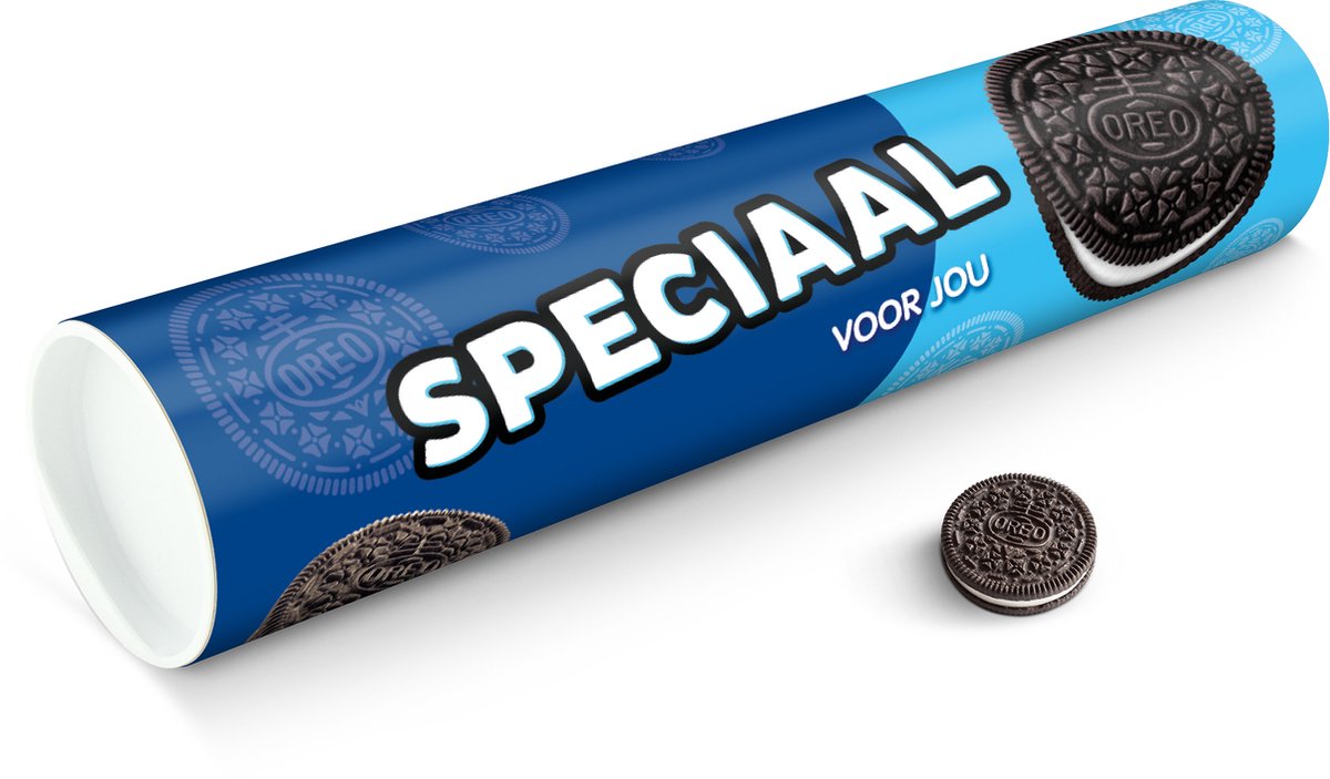 Mega Oreo Tube - XXL Oreo Giftroll "Speciaal voor jou" - 1kg verpakte Oreo koekjes