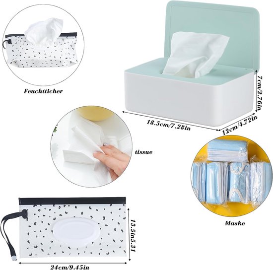 Boîte à Lingettes Humides Réutilisable à Suspendre - Distributeur Voyage Pour Poussette, Maison