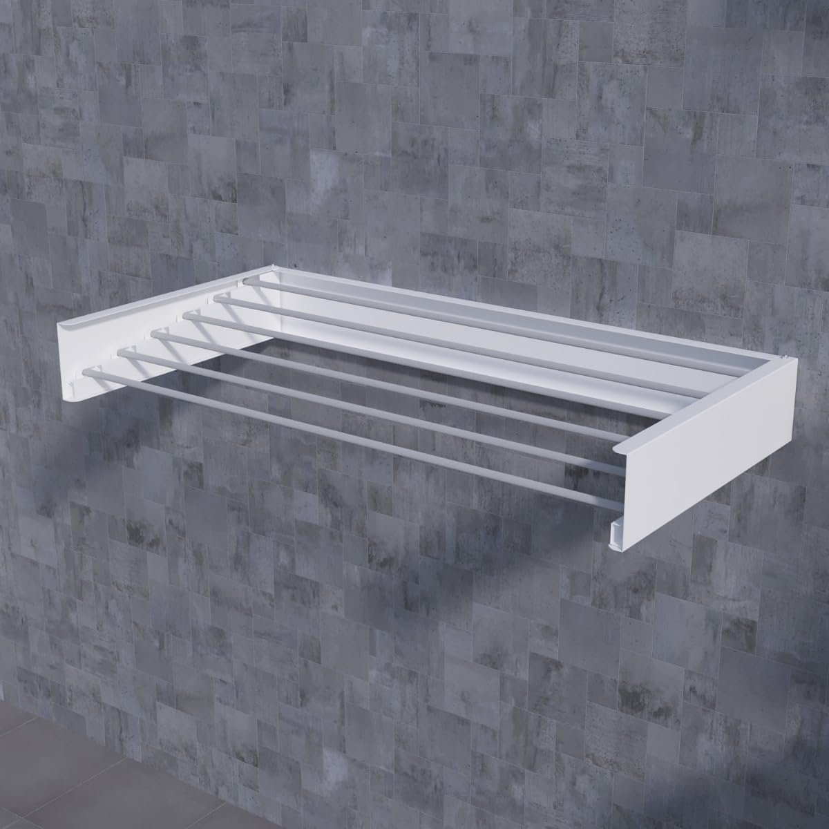 Goedkoopste Droogrek, wandmontage, wasdroger, ruimte 70 cm lengte, uittrekbaar, wanddroogrek, opvouwbaar, droogrek aan de muur, voor buiten of binnen