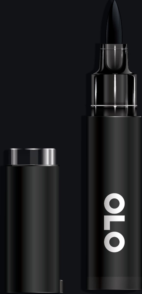 OLO Brush Halve Alcohol Marker BK Blue Black