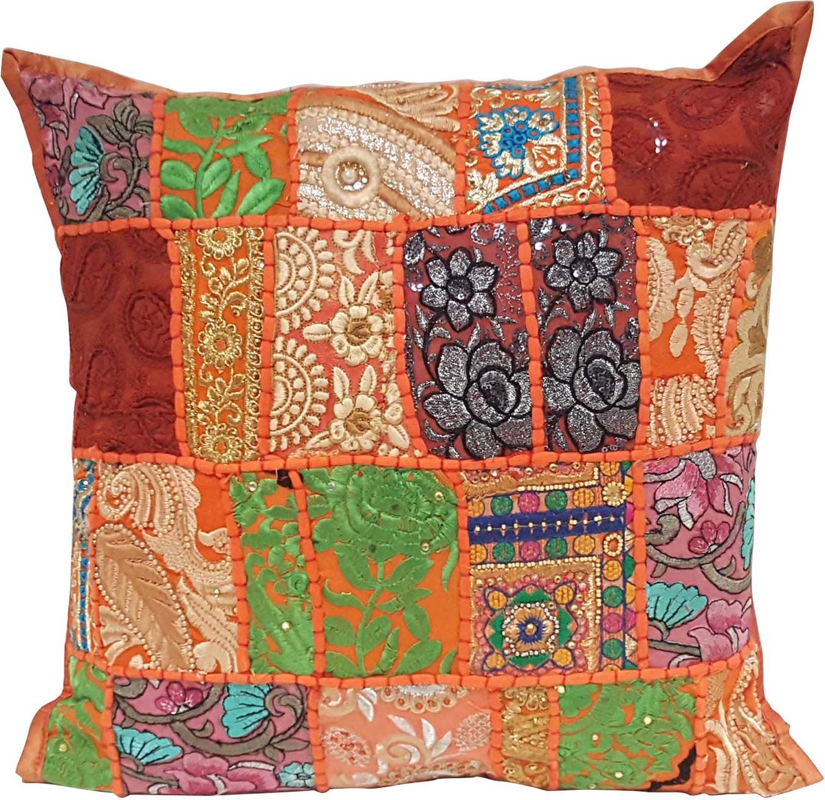 Indisch patchwork kussen Mar