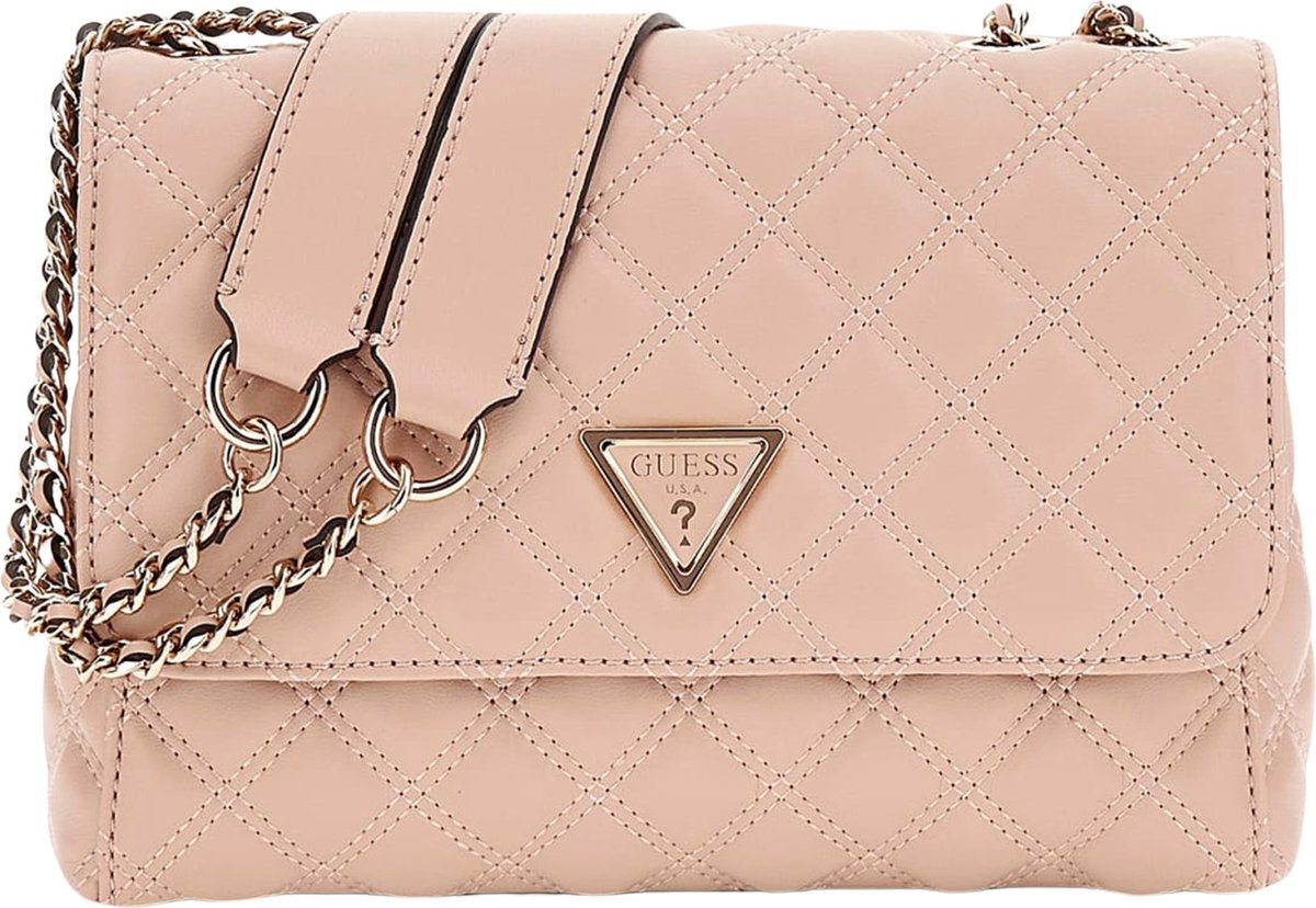 GUESS Schoudertas Giully Two Compartment Convertible Flap Light Beige