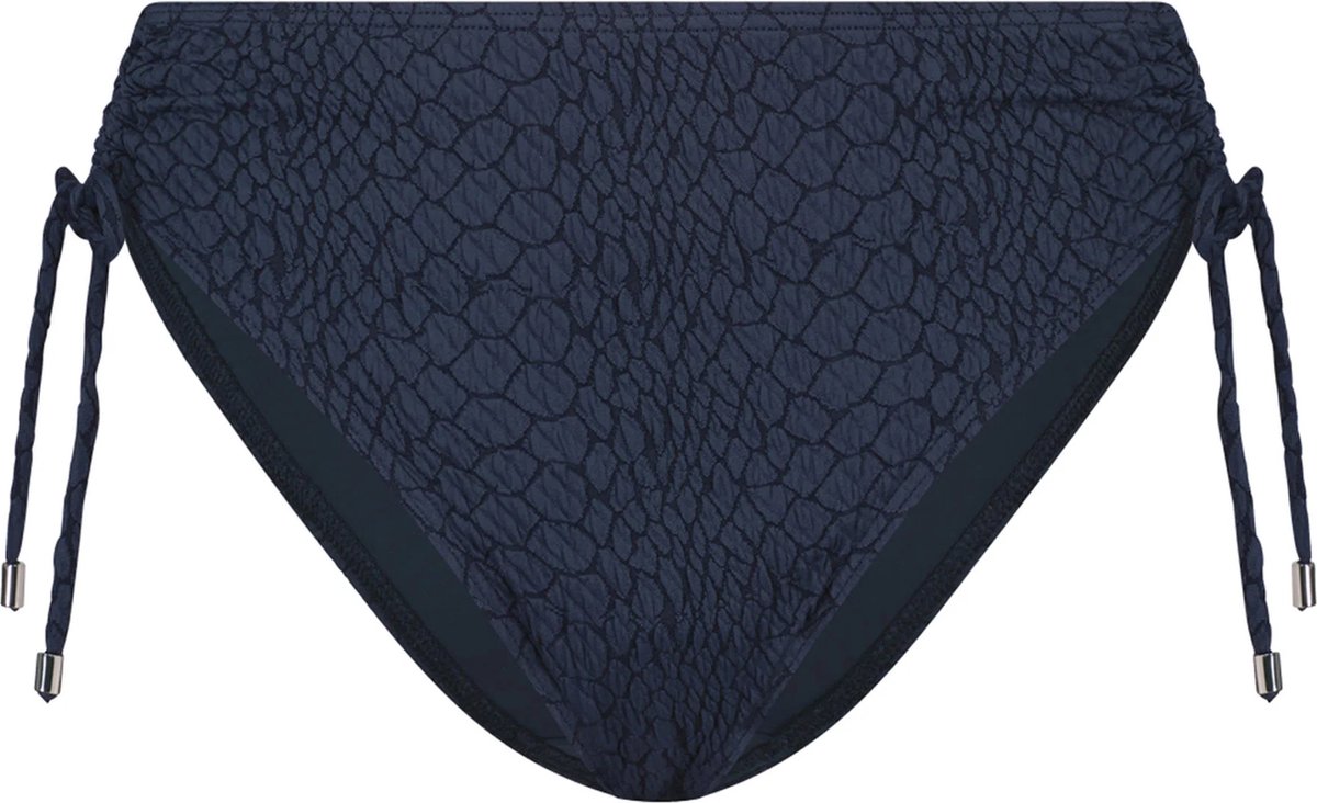 cyell high waist bikinibroekje Solid Snake donkerblauw maat 36