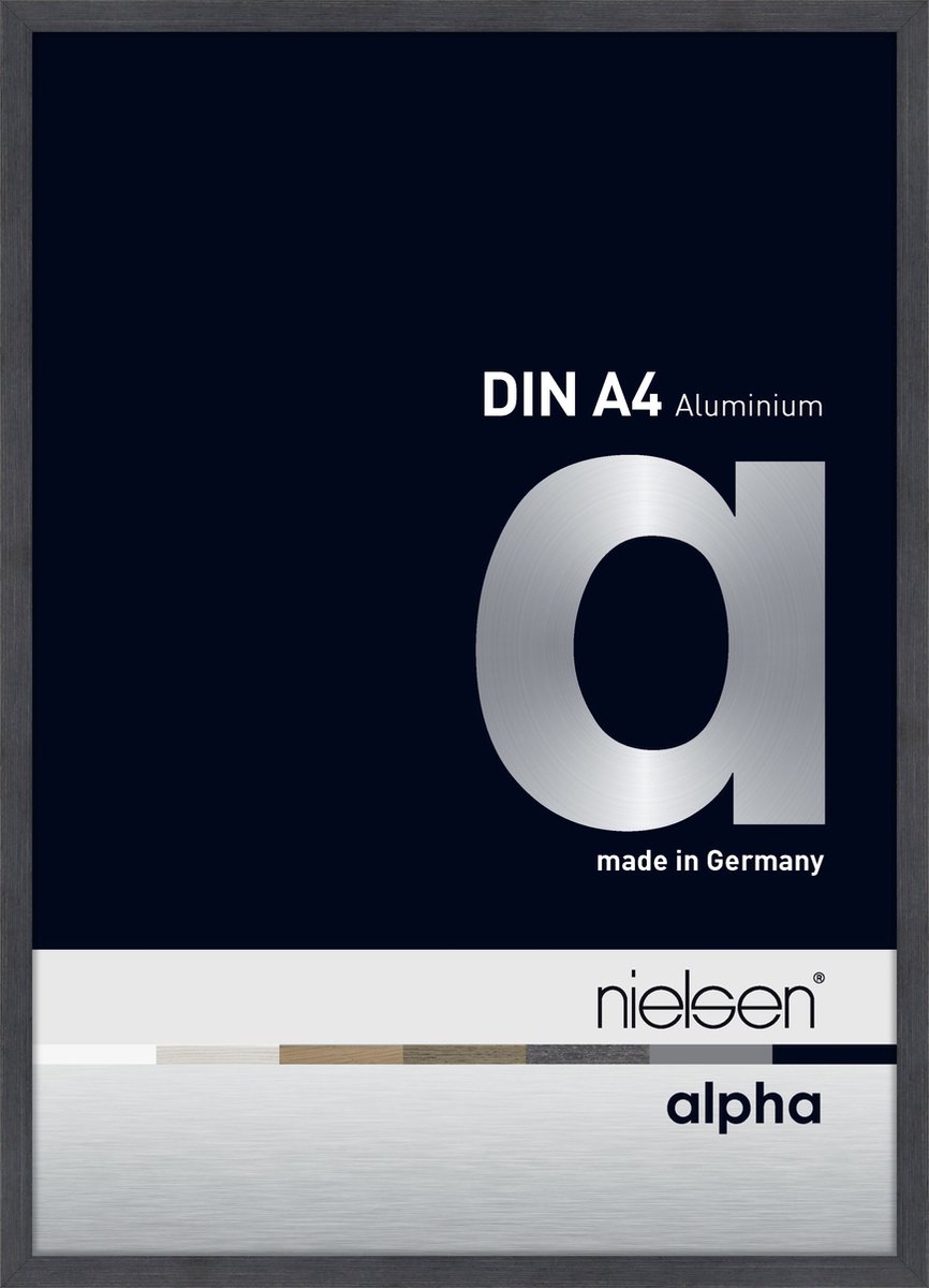 Nielsen Alpha Aluminium Fotolijst Grey 21x29,7cm (A4) Grijs