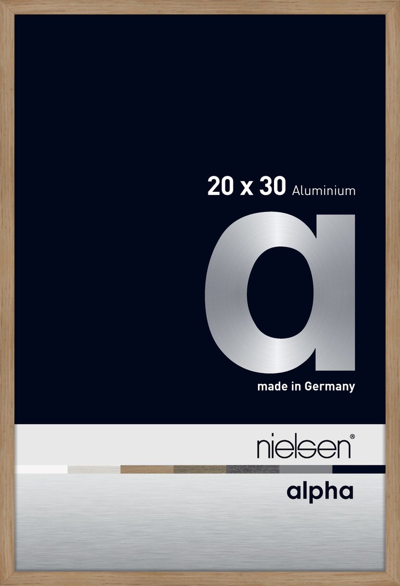 Nielsen Alpha Aluminium Fotolijst Oak 20x30cm Lichteiken