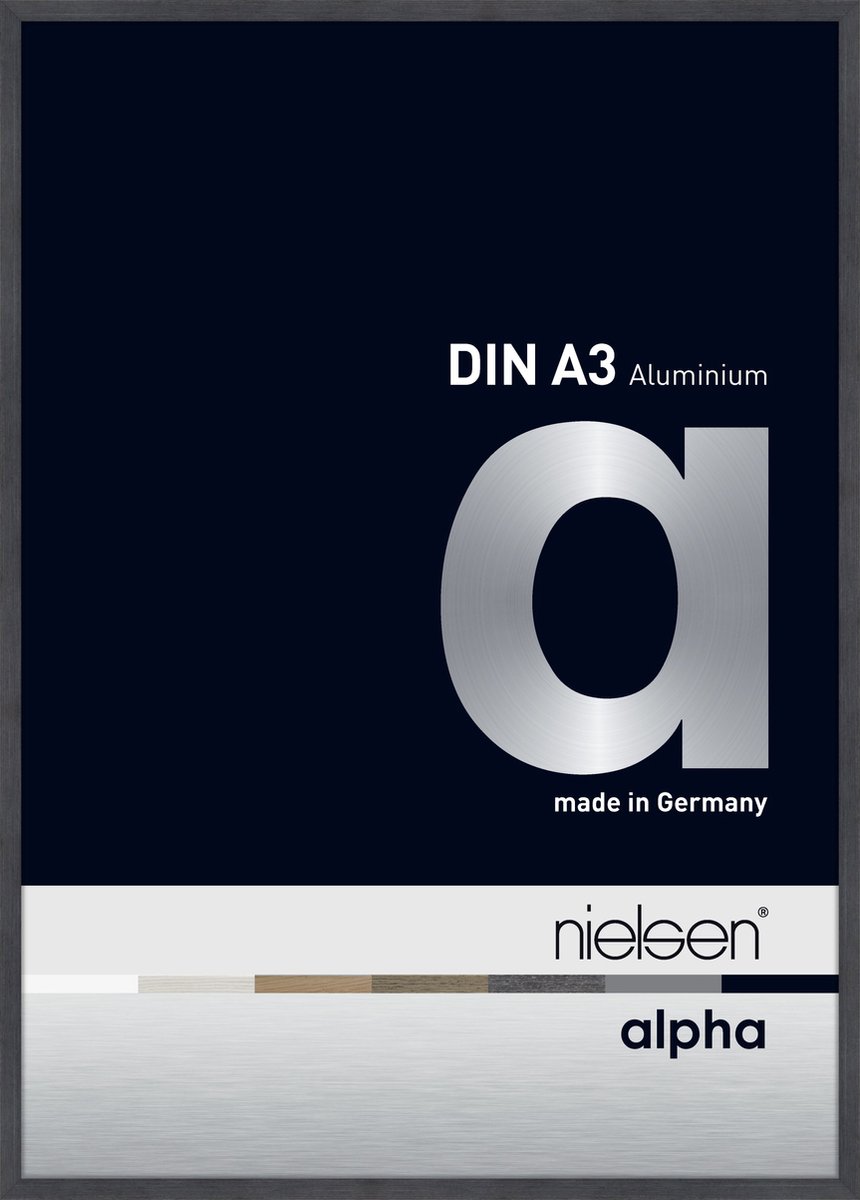 Nielsen Alpha Aluminium Wissellijst Grey 29,7x42cm (A3) Grijs
