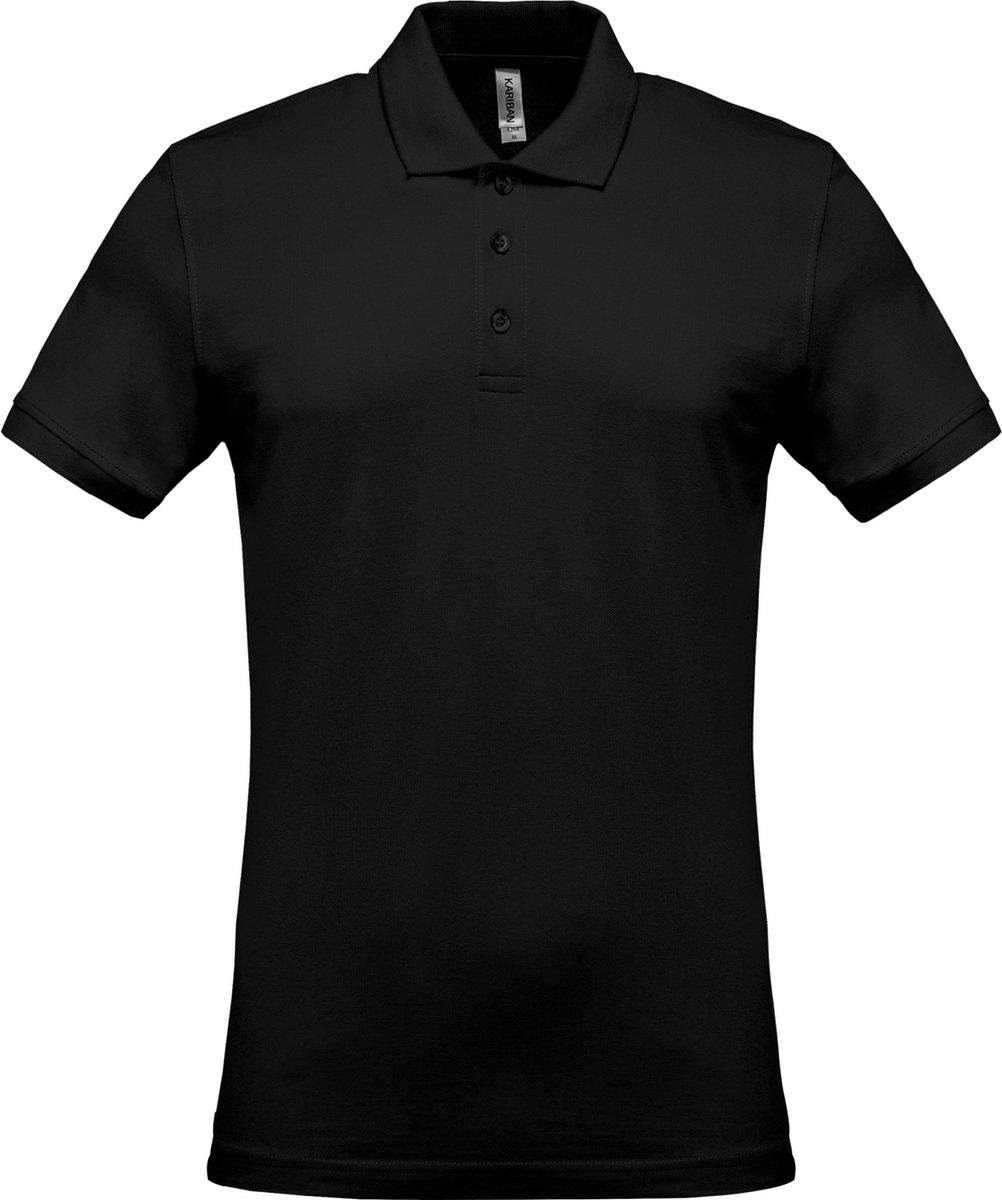 Kariban Piqué-herenpolo korte mouwen K254 - Black - XXL