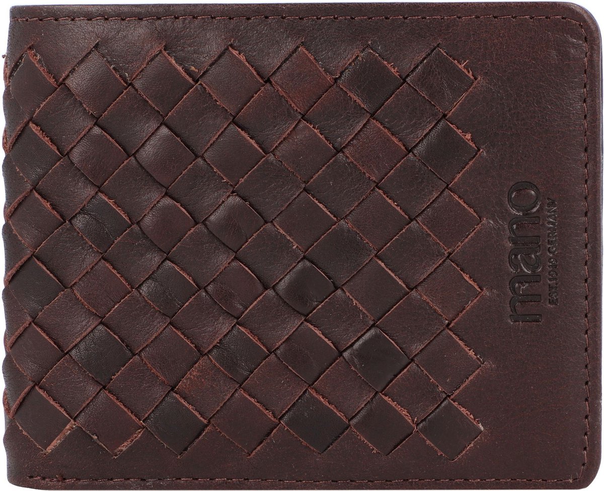 mano Don Luca Portemonnee Leer 11 cm - Jongens - Horizontaal - dunkelbraun