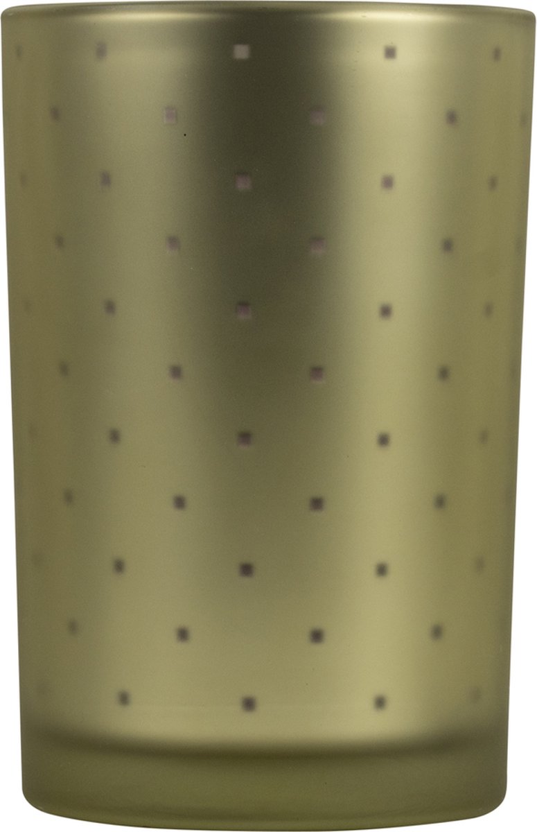 Mars & More Theelichthouder blokjes goud paars large 18cm*