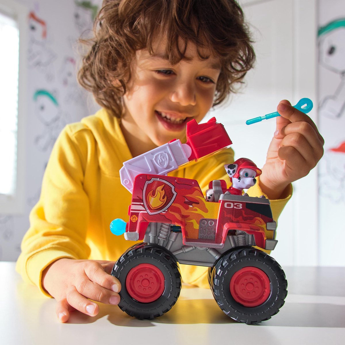 PAW Patrol Reddingswagens - Brandweerauto met Marshall speelfiguur - Speelgoedauto — afbeelding 13