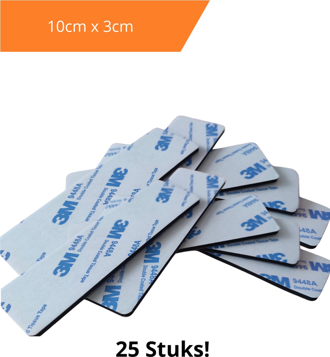 3M 25 Stuks 10cm x 3cm Rechthoek Dubbelzijdige Zelfklevende Tape Stickers Montage Hobby & Knutselen Foampad 100 x 30 mm