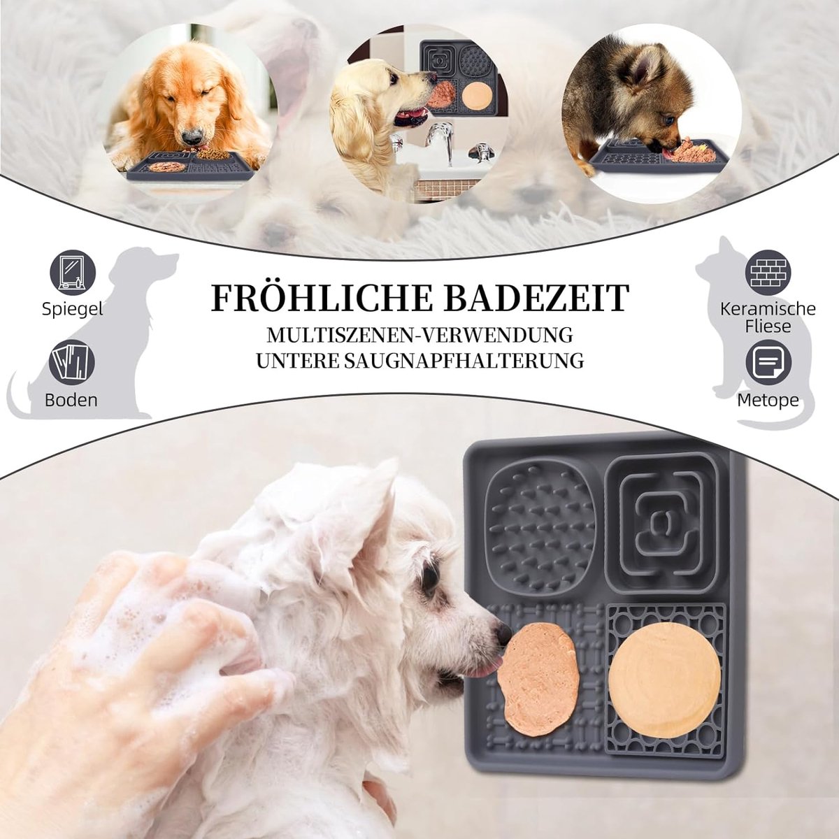Likmat Hond - Snuffelmat - Snuffelmat Hond - Snuffelmatten Voor Hond En Puppy - Agility Voor De Hond - Likmat - Denkspel Hond