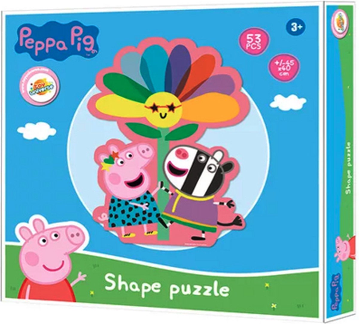 Peppa Pig vormen puzzel Flower, 53-delig