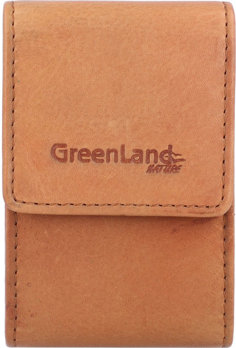 Greenland Nature GreenLand NATURE Kredietkaart etui RFID-bescherming Leer 7 cm - 10 Sleuven - cognac2