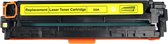 Gele laser toner cartridge met modelnummer 322A, geschikt voor HP.