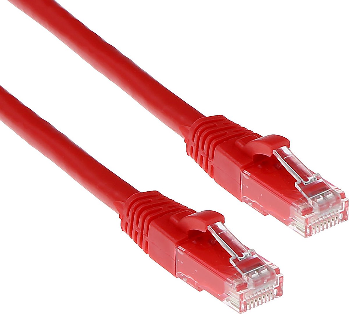 Image of ACT Rode 0,25 meter U/UTP CAT6A patchkabel snagless met RJ45 connectoren IB2552